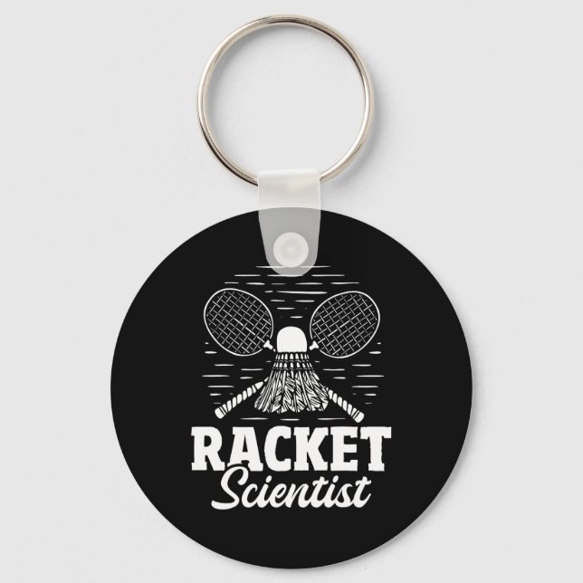 Porte-clés Racket Scientist - Joueur de Badminton Athlete Shu (Recto)