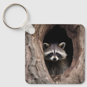 Porte-clés Racon dans la grotte des arbres