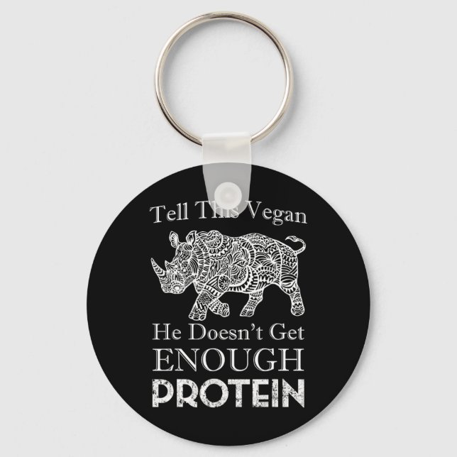 Porte-clés Racontez à ce Vegan Assez Protein Vegan Bodybuildi (Recto)