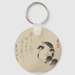 Porte-clés Racoon-dog (Tanuki) par Shibata Zeshin