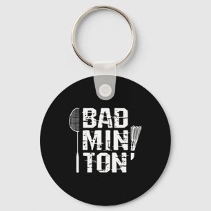 Porte-clés Racquet Smash Shuttle Joueur Badminton
