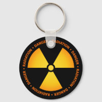 Radiation Symbol Keychain