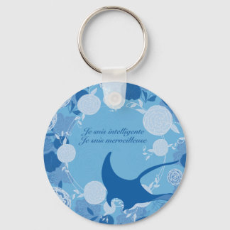 Porte-clés raie, fleur de vie, orange, mandala, zen, chakra,