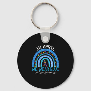 Porte-clés Rainbow Autism In April We Wear Blue Autism
