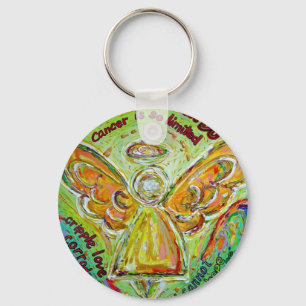 Porte-clés Rainbow Cancer Angel Peinture Porte - clé Pendenti