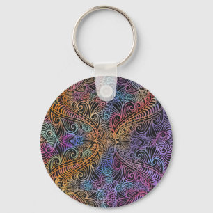 Porte-clés Rainbow Kaleidoscope Mandala