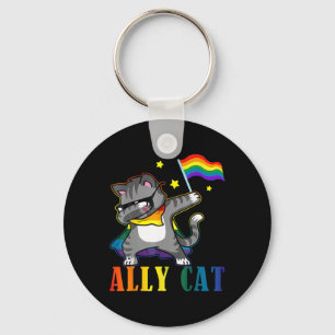 Porte-clés Rainbow Lgbt Fierté lesbienne Dabbing Chat