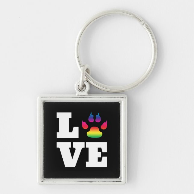 Porte-clés Rainbow paw (Devant)