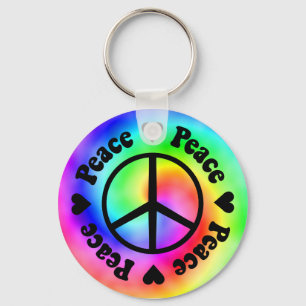 Porte-clés Rainbow Peace & Love Porte - clé