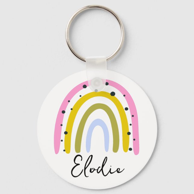 Porte-clés Rainbow Personalized Name Keychain Custom Gift (Recto)