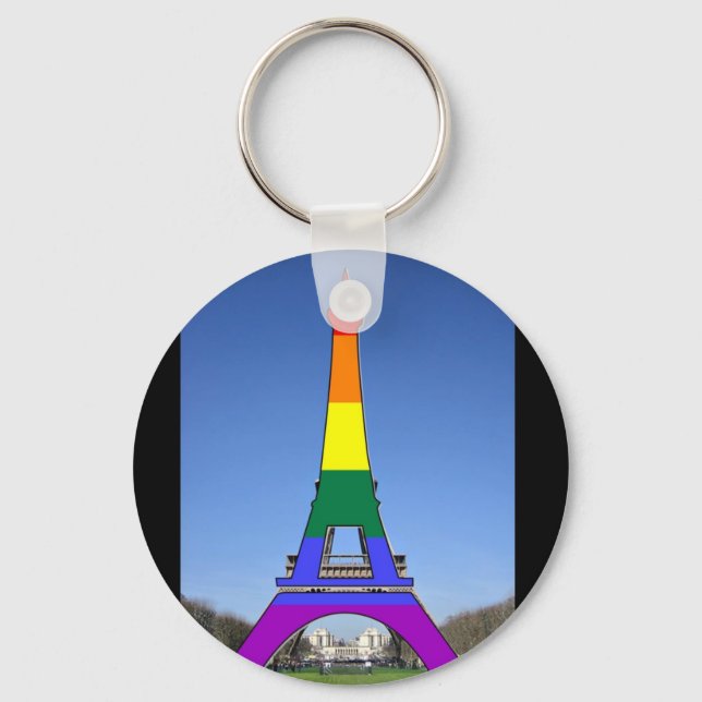 Porte-clés Rainbow Pride Eiffel Tower (Recto)