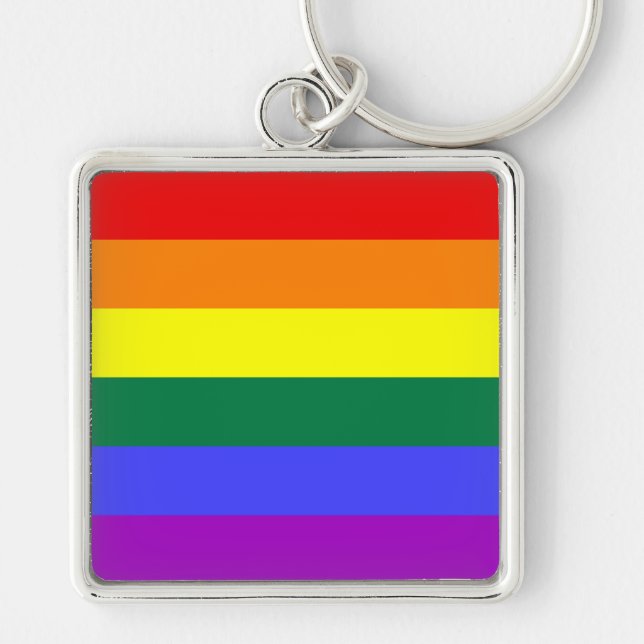Porte-clés Rainbow Pride Flag Keychain (Devant)