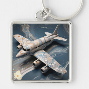 Porte-clés "Rainbow Radiance : The Marble Airliner"