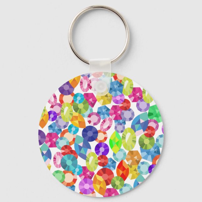 Porte-clés rainbow rhinestones (Recto)