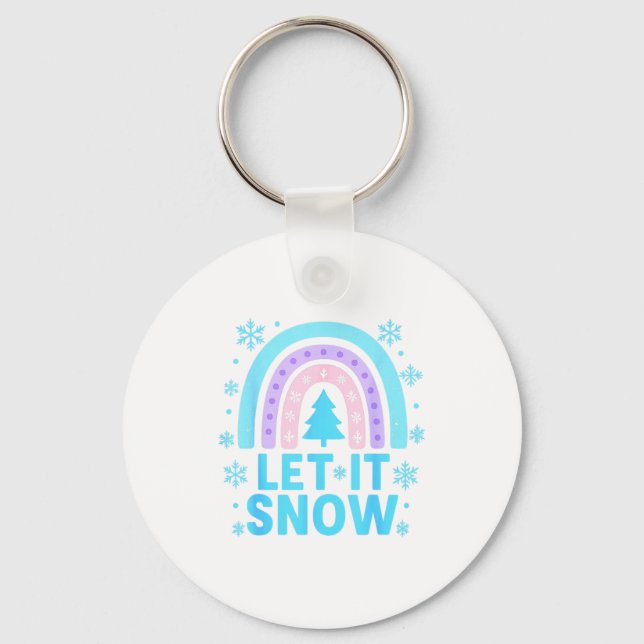 Porte-clés Rainbow Snowflake Christmas Winter Day Suprter Let (Recto)