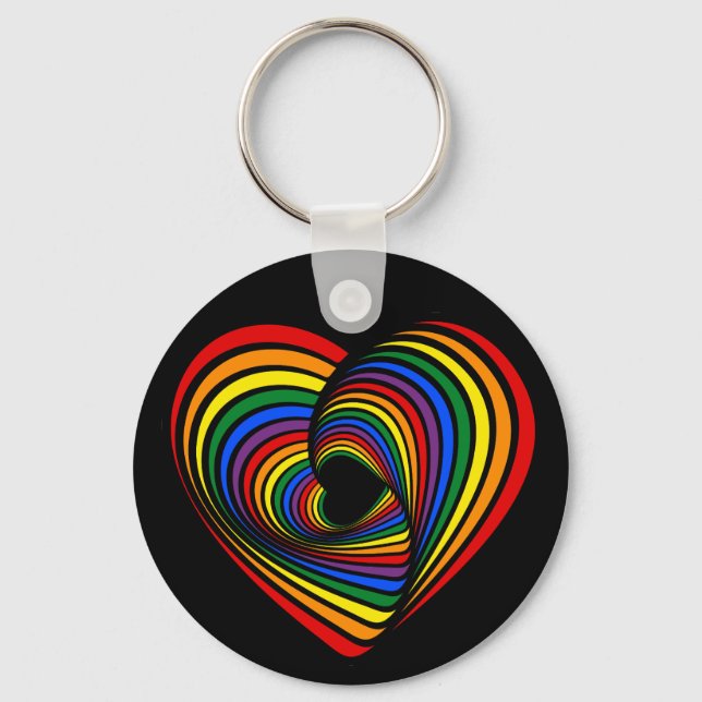 Porte-clés Rainbow Twist Heart (Recto)