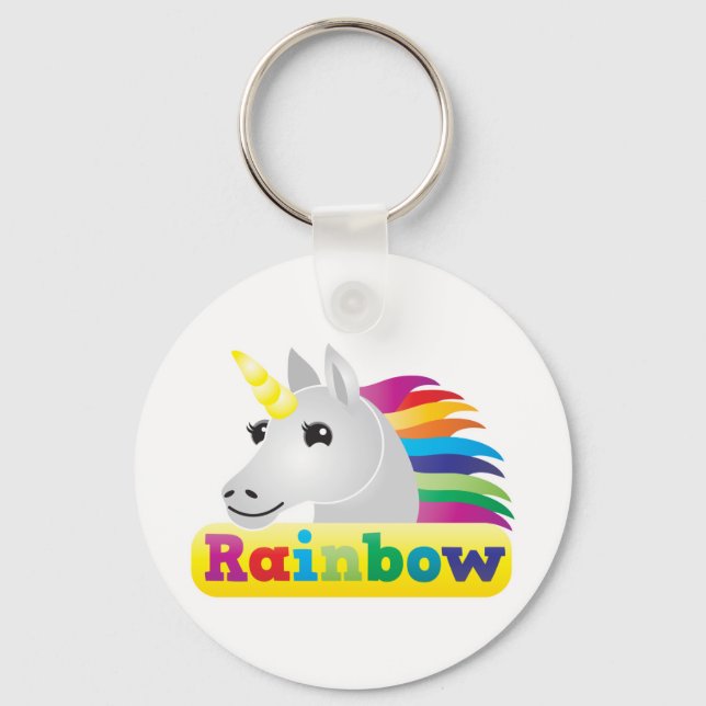 Porte-clés Rainbow Unicorn (Recto)