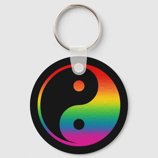 Porte-clés Rainbow Yin Yang (Recto)
