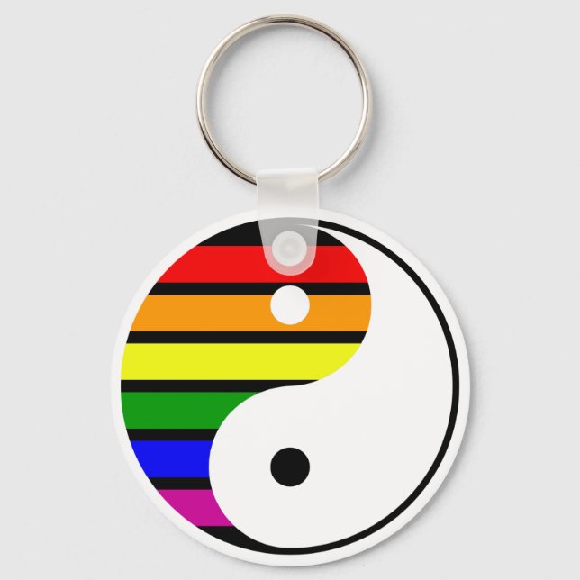 Porte-clés Rainbow Yin Yang (Recto)