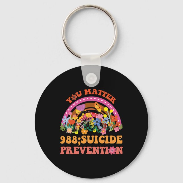 Porte-clés Rainbow You Problem 988 Suicide Prevention Award (Recto)