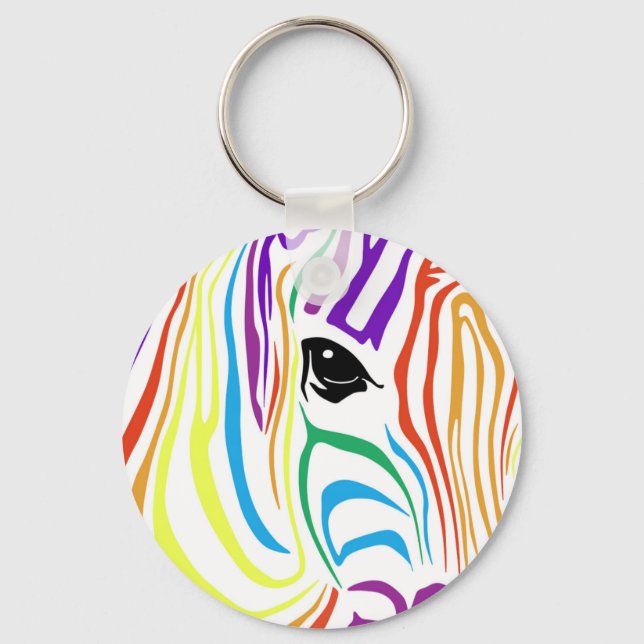Porte-clés Rainbow Zebra Porte - clé (Recto)