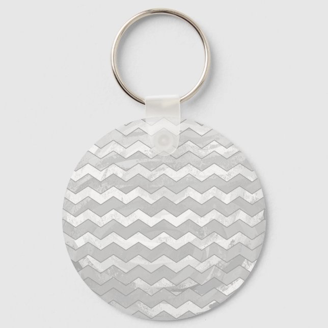 Porte-clés Rainy Sky Grey Chevron Motif (Recto)