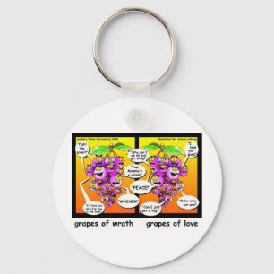 Porte-clés Raisins de Colère, d'Amour & de Guerre Cadeaux Drô