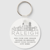 Raleigh, NC Stylisé Skyline | Slogan personnalisé