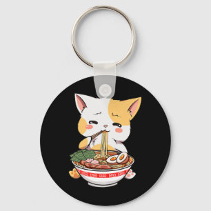 Porte-clés Ramen Cat Anime Bowl Kawaii Neko Japonais Kids Gir