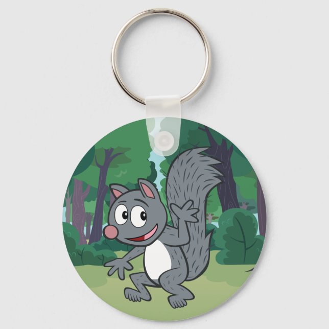 Porte-clés Ranger Rick | Gray Squirrel Waving (Recto)