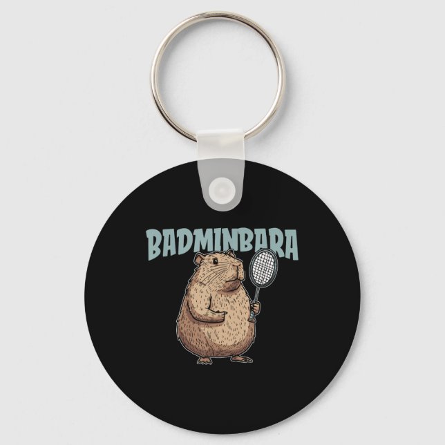 Porte-clés Raquette de Badminbara Shuttle - Équipe de badmint (Recto)