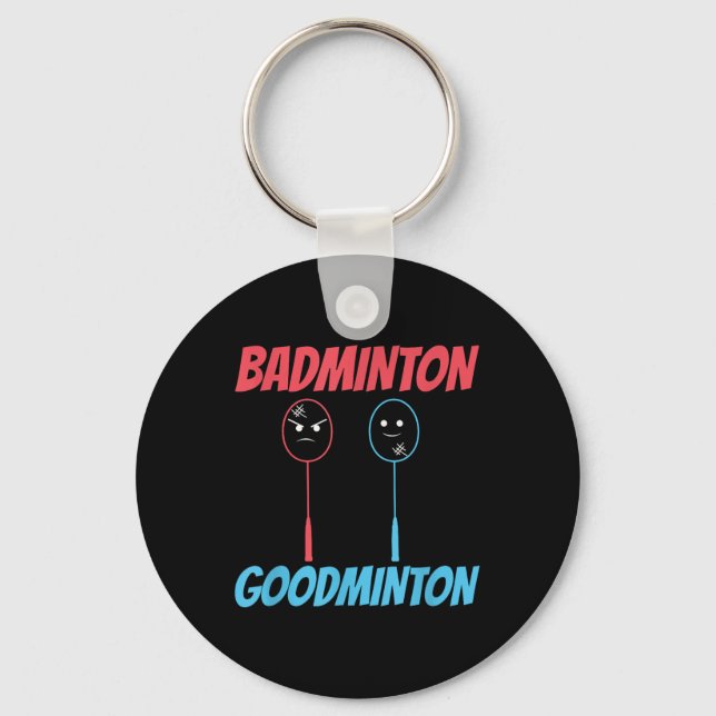 Porte-clés Raquette de Badminton Goodminton Mème  (Recto)