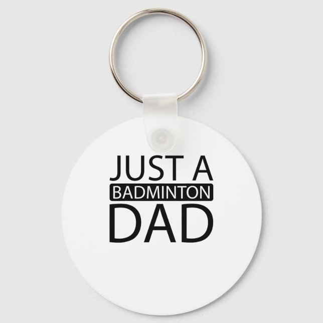 Porte-clés Raquette Volant de badminton - Juste Un Badminto (Recto)