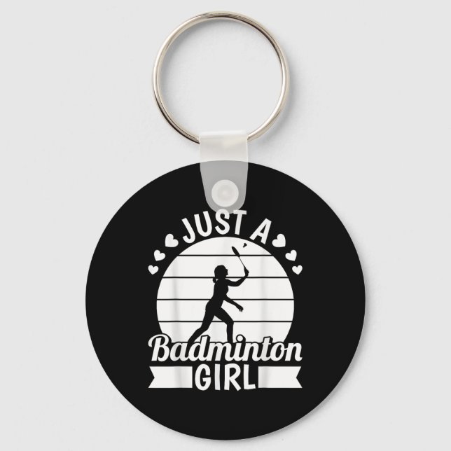 Porte-clés Raquette Volant de badminton - Juste Un Badminto (Recto)