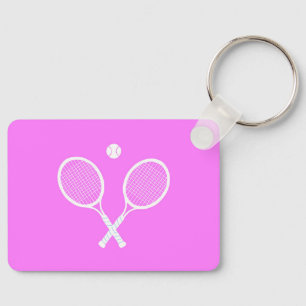 Porte-clés Raquettes de tennis Partie rose profonde