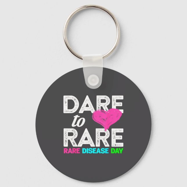 Porte-clés Rare Disease Awareness Shirt - Dare To Rare Diseas (Recto)
