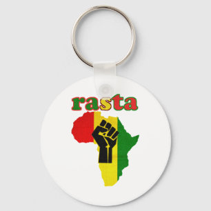 Porte-clés Rasta Black Power Fist over Africa