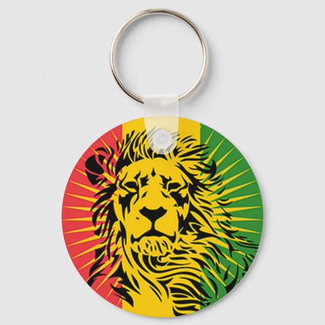 Porte-clés rasta reggae lion flag (Recto)