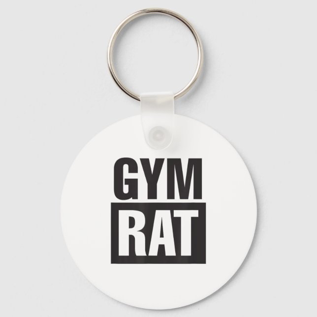 Porte-clés Rat de gym - Entraînement - Hustle - Forme physiqu (Recto)