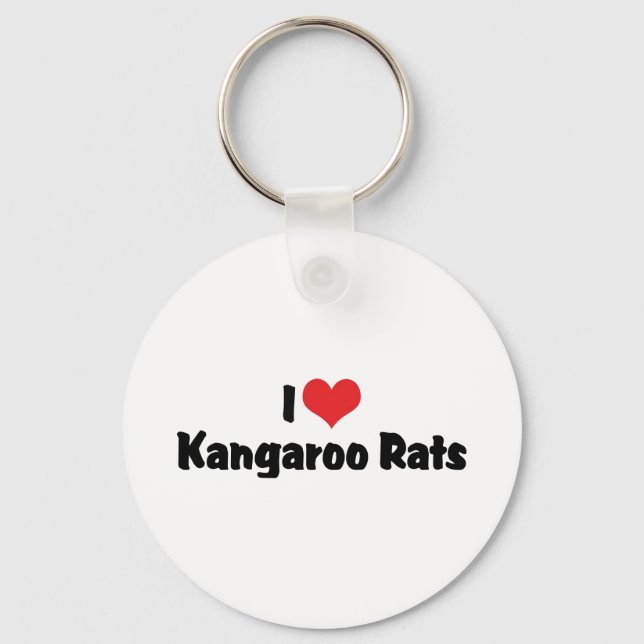 Porte-clés Rats-Kangourous à coeur que j'aime (Recto)