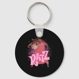 Porte-clés Ratz Fun Pink Souris Rat Mème Hommes Femmes Hallow