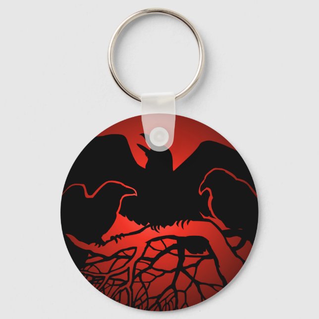 Porte-clés Raven Art Porte - clé Faune Crow / Raven Cadeaux (Recto)