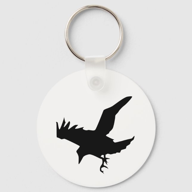 Porte-clés Raven Silhouette (Recto)