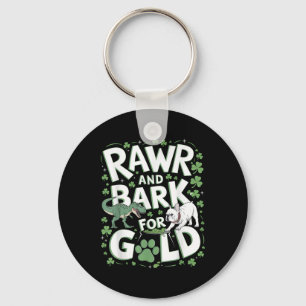 Porte-clés Rawr Bark T-rex Bulldog St. Patricks Day American