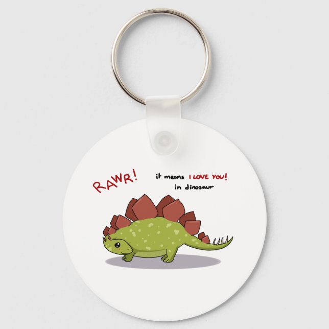 Porte-clés Rawr signifie que je vous aime dans le dinosaure S (Recto)