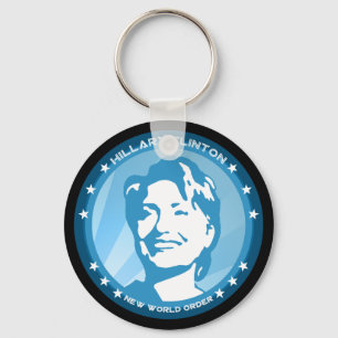 Porte-clés rayons bleus de hillary Clinton 08.