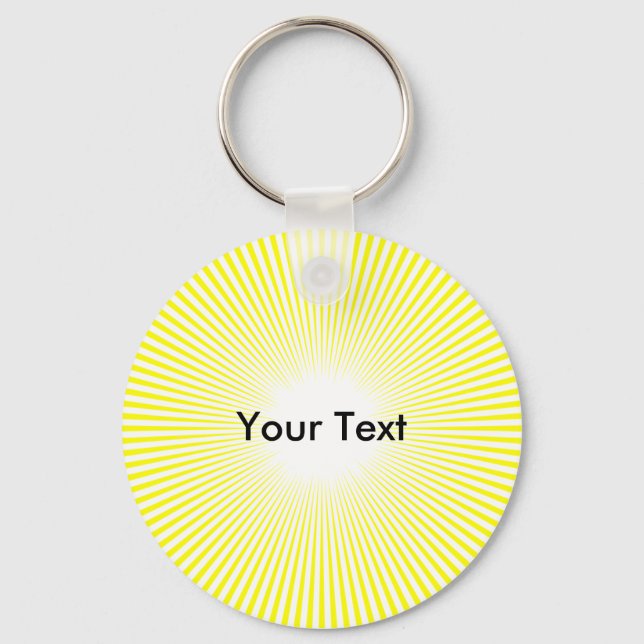 Porte-clés Rayons Cercle Personnaliser Du Clavier Centre Jaun (Recto)