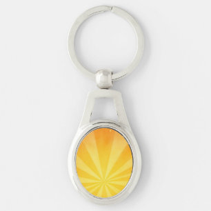 Porte-clés Rayons de soleil dorés – Soleil orange vif éclatan