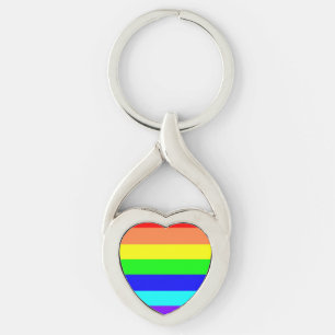 Porte-clés Rayures arc-en-ciel