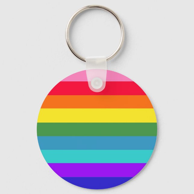 Porte-clés Rayures arc-en-ciel (Recto)